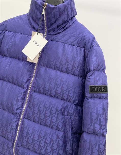 dior purple oblique jacket|Dior oblique down jacket.